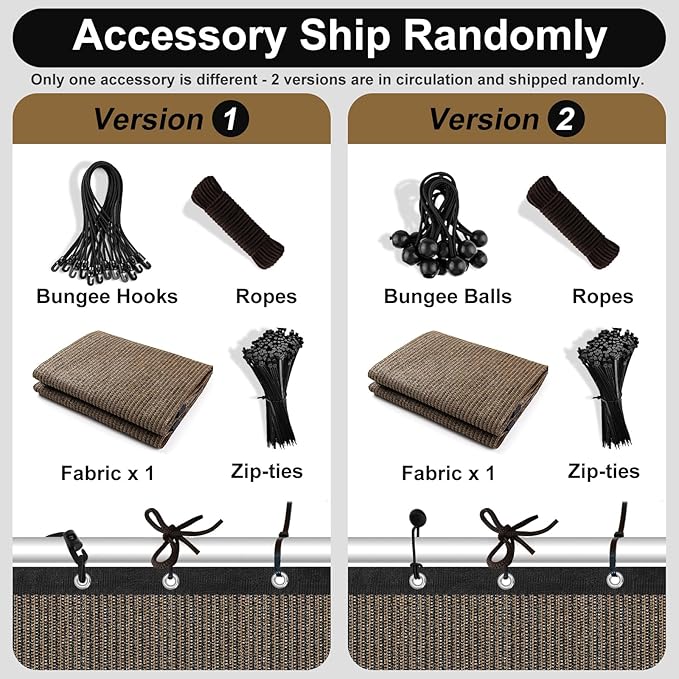 Artpuch 90% Sun Shade Cloth, 3 x 10 FT Pergola Shade Cover Canopy with Grommets, Sun Screen Fabric Tarp for Patio, Outdoor, Garden, Backyard, Mocha