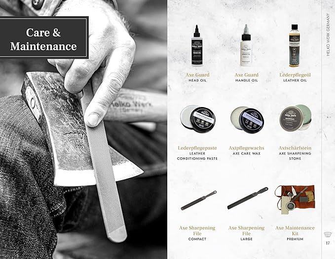 1844 Helko Werk Germany Classic Expedition - 4.5lb Felling Axe - Made in Germany Large Felling Axe for Heavy Duty Felling Trees, Cutting Wood and Timber - Head 4.5lb, Handle 35in. (Expedition) #10497