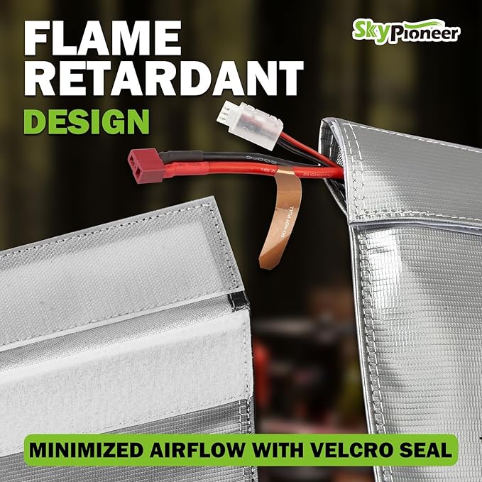 2 Pack Lipo Safe Bags, Fire Retardant Lipo Battery Bag, 6.9''x9'' Silver, Fireproof Explosion-proof Sack for Charging and Storage