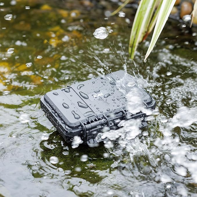 24 Slots CR2 CR123 CR123A Lithium Battery Organizer Case, IP67 Waterproof Hard Case for CR17345/CR16340/CR18350/CR15270(CR2) Explosionproof Batteries Storage Holder for Household Outdoor Camping