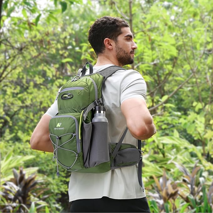 N NEVO RHINO Hydration Backpack, 18L Multipurpose Hiking Backpack with 3L Water Bladder, Water Backpack Insulated Hydration Pack Ideal for Hiking and Cycling