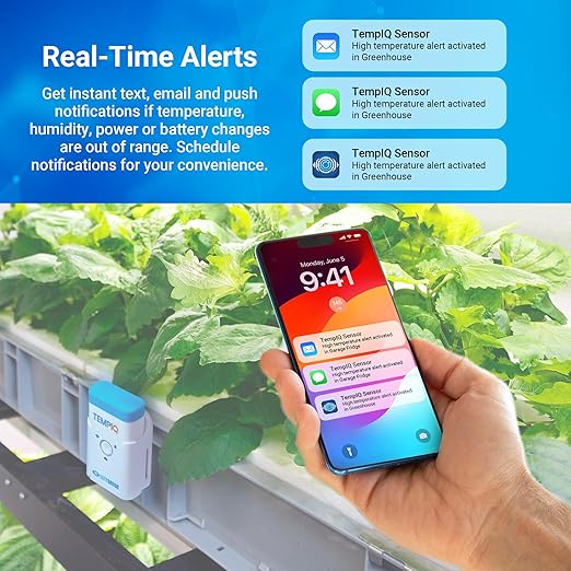 TEMPIQ Remote WiFi 2-Pack Temperature & Humidity Sensor - App Integration, Alerts, Helps Monitor 2nd Home, AirBnb, RV, Pets,Freezer and Server Room, Indoor & Outdoor Hygrometer & Thermometer