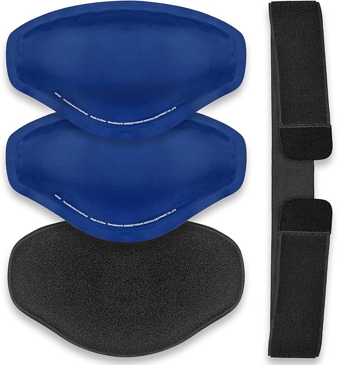 Gel Ice Packs for Injuries Reusable Ice Bags Small Hot and Cold Pack Wrap Around for Knee, Ankle, Elbow, Back, Shoulder, Wrist, Foot, Arm Swelling Long Lasting Heat Cool Pad Flexible with Velcro Strap