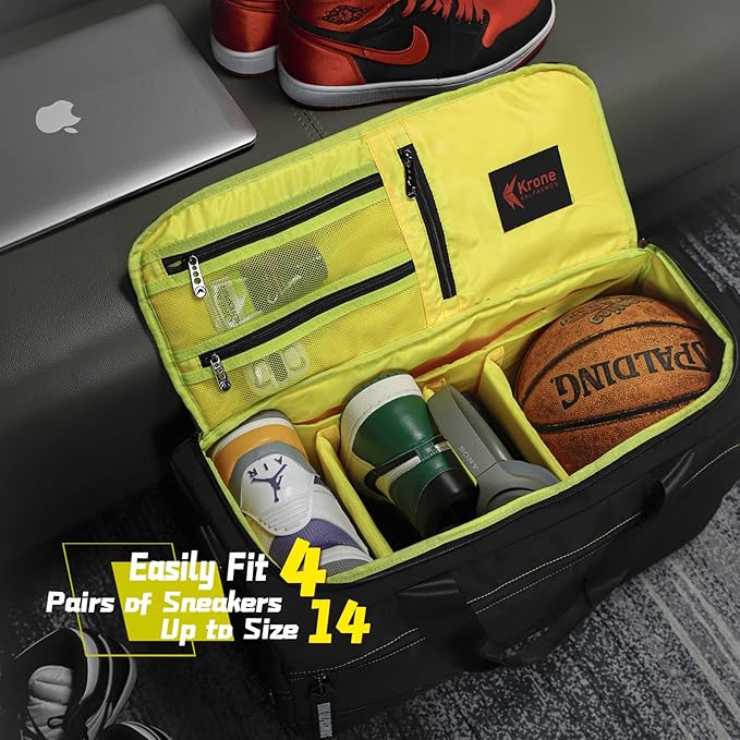 Sneaker Bag for Travel/Sneakerhead gift/Outdoor Sports Bag/Gym Bag /, A Multi-functional Travel Duffel Bag with 3 Adjustable Dividers, & Shoulder Strap,Made of Nylon, by Krone Kalpasmos-classic