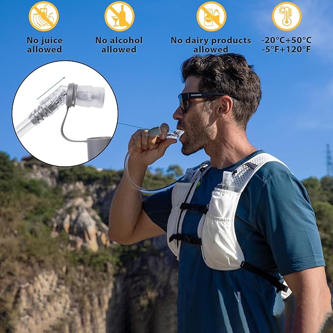 Water Bladder 1.5L-2 Liter, BPA -Free Hydration Bladder for Hiking Backpack, Leak - Proof Water Reservoir Storage Bag for Hiking, Running, Camping & Outdoor Adventures