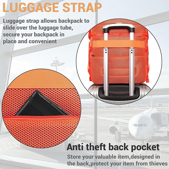 Insulated Cooler Backpack,Double Deck Leakproof Cooler Bag,Insulated Backpack Cooler Lunch Backpack for Men Women