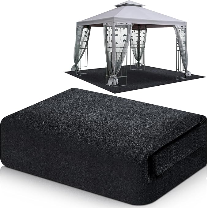 11x11ft Outdoor Gazebo Mat Waterproof Tent Rugs Foldable Portable Floor Blanket for Gazebo Picnic Hiking Lawn Outdoor Supplies Garden