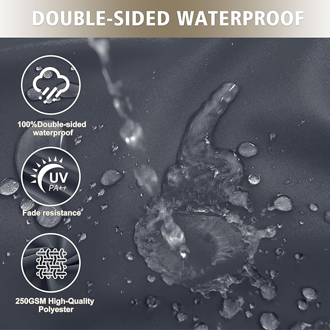 Outdoor Chair Cushions, Waterproof Outdoor Cushions for Patio Furniture w/Fade-Resistant, Removable & Machine-Washable Covers, 19x19 Inch, Ideal for Seat in Gardens/Porch – Set of 1/2/4, Dark Grey