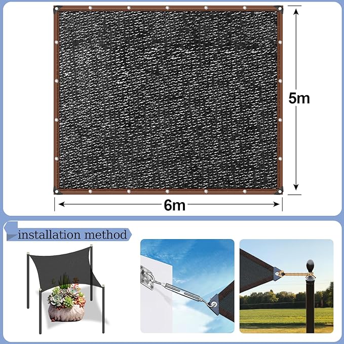 Shade Cloth - 70% Garden Shade Mesh Net with Grommets Outdoor Sun Shade Cover for Plant Pergola Patio Greenhouse Chicken Coop(16x20ft)