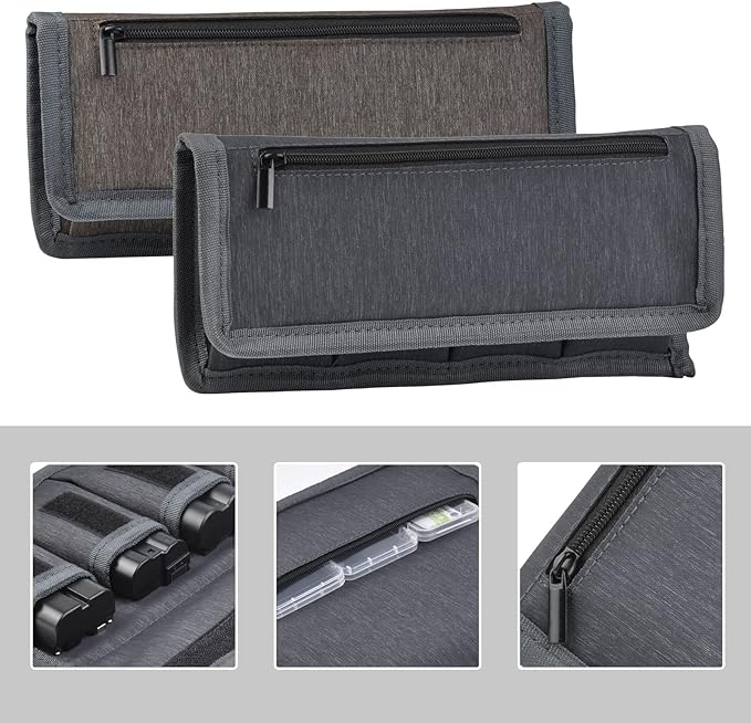 2Pcs Battery Storage Case Bag for LP-E6 EN-EL15 NP-FW50 NP-F550 DSLR Camera Batteries and AA AAA Battery