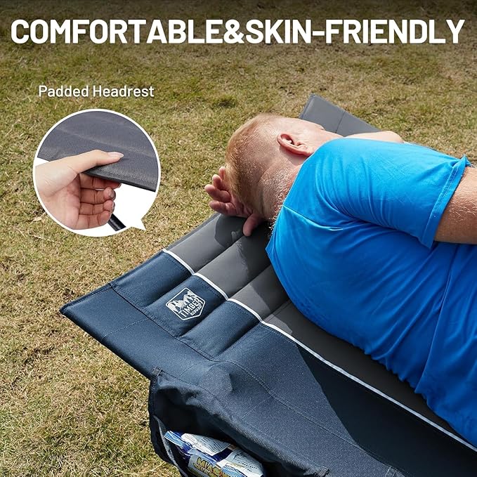 TIMBER RIDGE Extra Wide Heavy Duty Camping Cot for Adult, Easy Set Up Oversized Sleeping Cot with Carry Bag for Camping, Travel and Outdoors, Support up to 450lbs