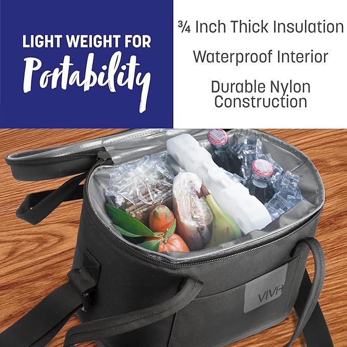 Viva 25QT Portable Rotomolded Hard Cooler, 5-Day Ice Cold Retention, Travel, Beach, Camping, Fishing