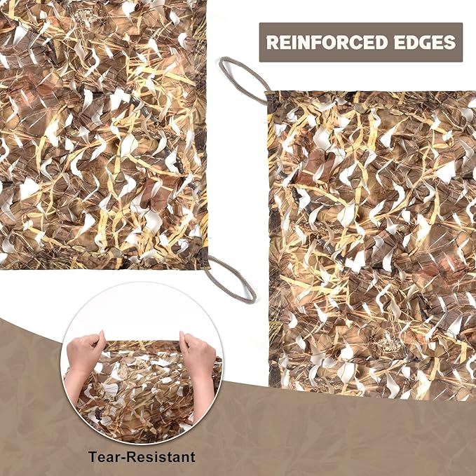 FLYEGO GEN 2 Camo Netting Camouflage Netting Hunting Blind Camo Net Camouflage Nets Military Surplus for Shooting Party Decoration Photograph Car Cover Sunshade