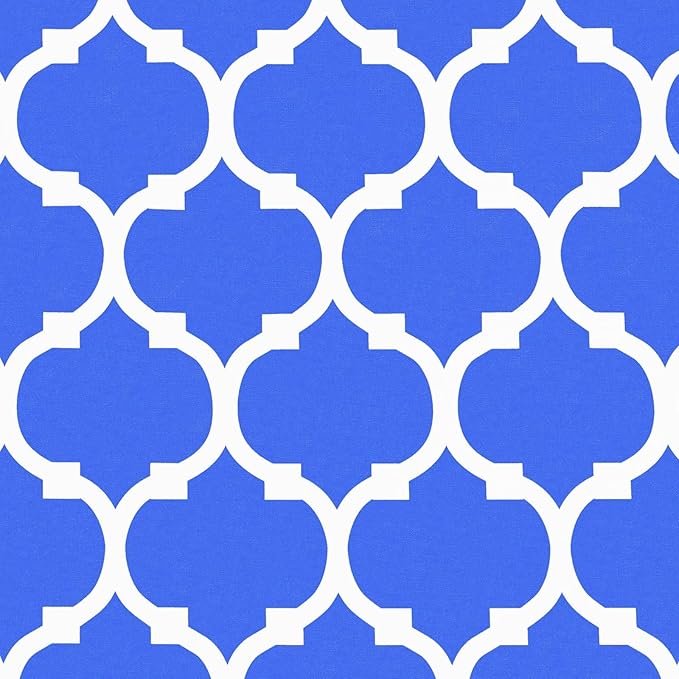 Smiry Rectangle Picnic Table Cover, Waterproof Elastic Fitted Camping Tablecloths for 4 Foot Tables, Wipeable Flannel Backed Vinyl Tablecloth Protector for Indoor, Outdoor (Blue, 24x48 Inches)