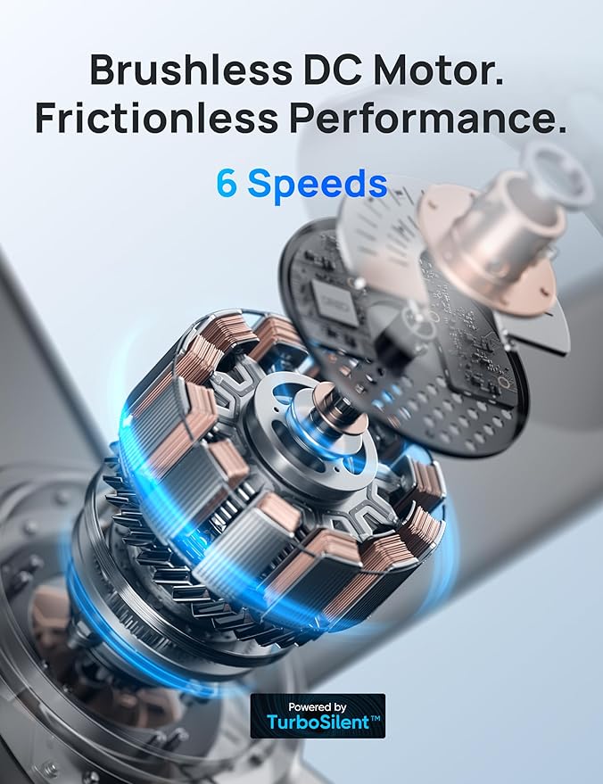 Dreo Ceiling Fans with Lights, 52 Inch, 6 Speeds, 5 Color Tones Dimmable LED, Quiet Reversible DC Motor, Remote, 8H Timer, Black Ceiling Fan for Bedroom, Living Room, Easy to Install