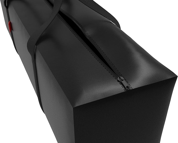 Outdoor Rectangular Cushion/Cover Storage Bag, Protective Zippered Storage Bags with Handles, 60"X20"X28" Black