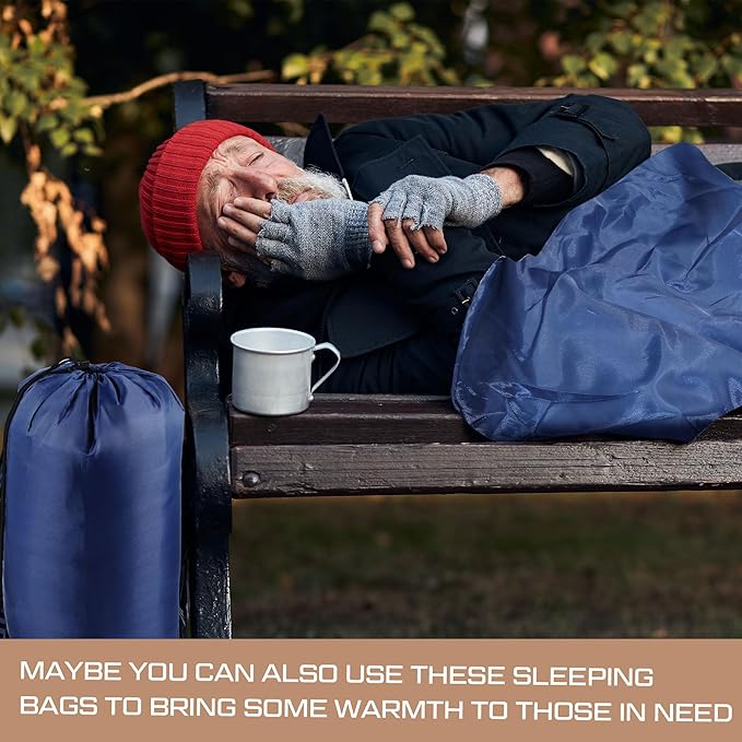 Tranqun 10 Pcs Sleeping Bags for Adults Cotton Liner Cold Warm Weather 4 Seasons Camping Gear Equipment Lightweight Waterproof Backpacking Sleeping Bag for Hiking Outdoor Travel