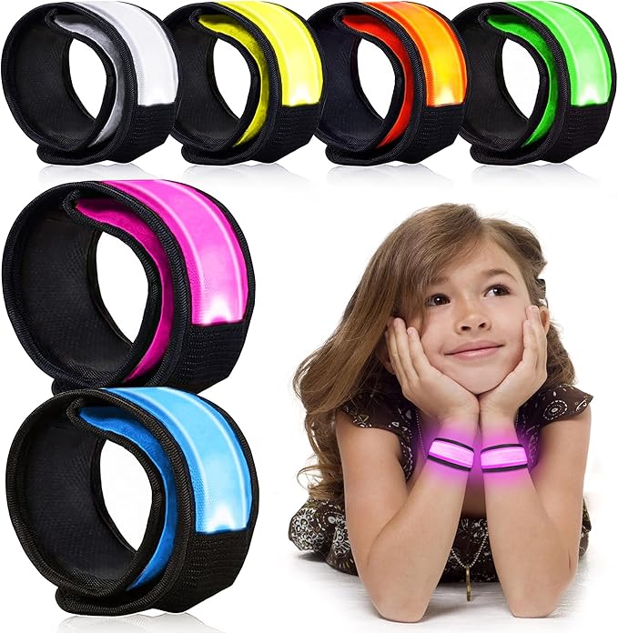6 PCS LED Reflective Gear, LED Wristbands, LED Light Up Wristbands for Walking, Running, Jogging, Concerts, Sports, Camping, Sporting Events, Party, Rave Accessories