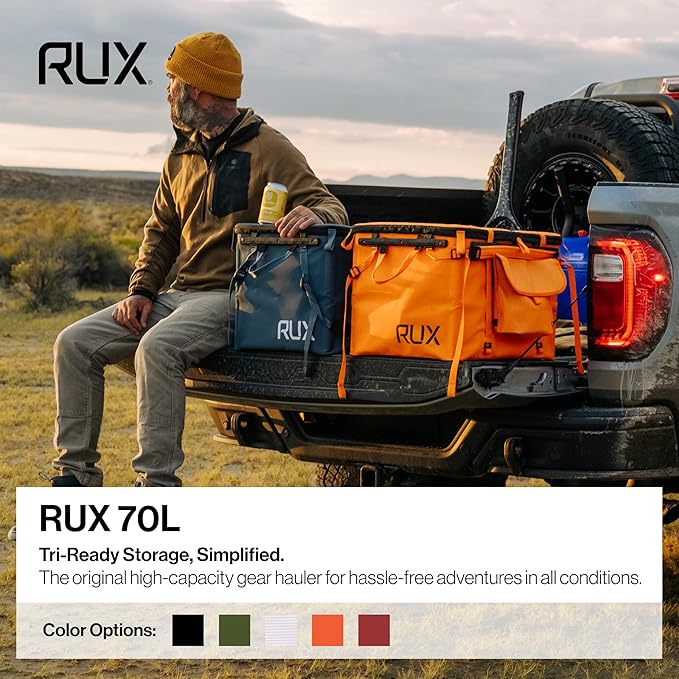 70L Collapsible Gear Box (Orange) - Modular Adventure Storage Solution For Camping Storage, Overlanding, Off-road And Van Life - Weatherproof, Durable and Multifunctional