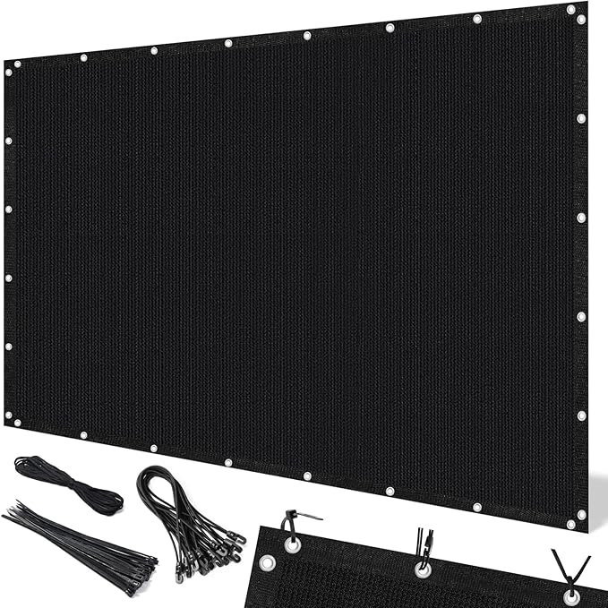 Artpuch 90% Sun Shade Cloth, 3 x 10 FT Pergola Shade Cover Canopy with Grommets, Sun Screen Fabric Tarp for Patio, Outdoor, Garden, Backyard, Black