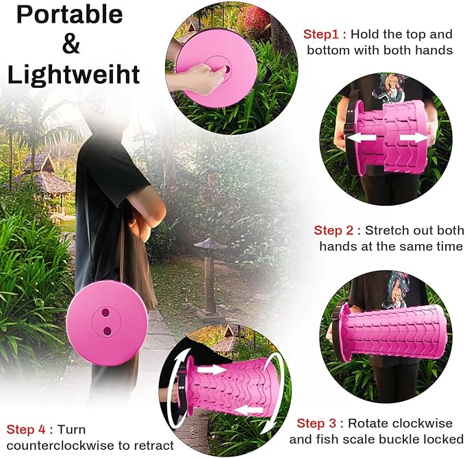 FoldingStool Colorful Stool Body Portable Collapsible Stool Seat Max Load Capacity 397lbs, Telescopic Folding Stools Retractable Stools for Adults Camping Hiking Travel Outdoor BBQ