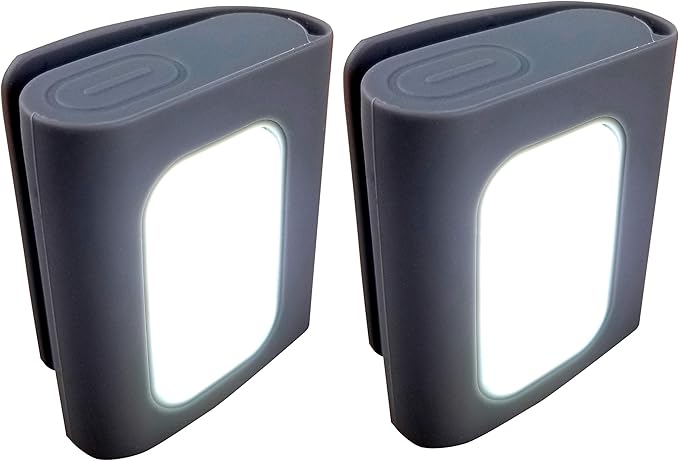 Bright Eyes 200 Lumen Firefly 2-Pack Clip On LED Safety Running and Jogging Light - USB Rechargeable - 2 Pack - Also for Hiking, Camping, Working and Much More!! (Deep Gray)