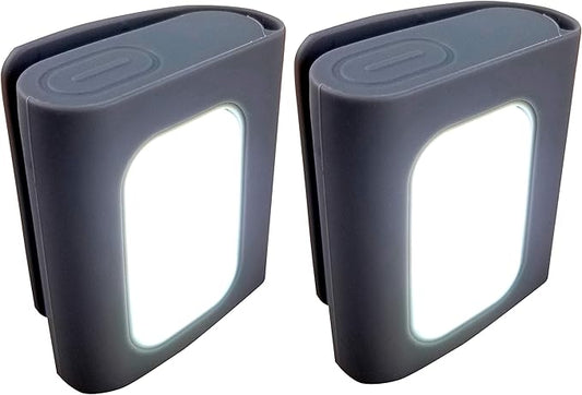 Bright Eyes 200 Lumen Firefly 2-Pack Clip On LED Safety Running and Jogging Light - USB Rechargeable - 2 Pack - Also for Hiking, Camping, Working and Much More!! (Deep Gray)