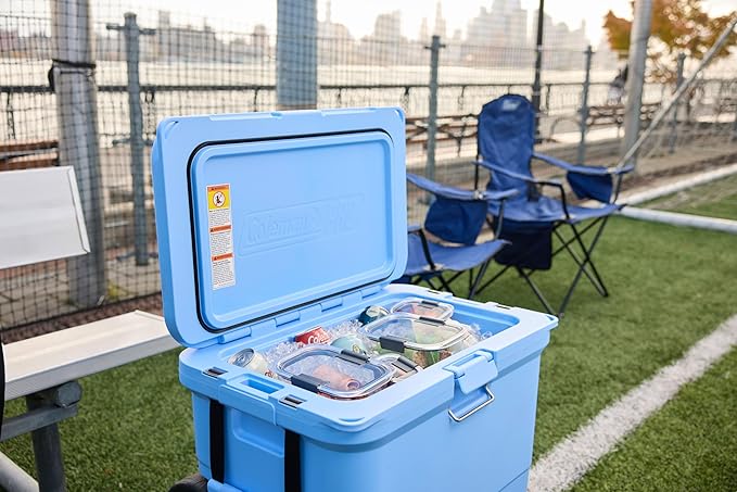 Coleman Pro Heavy-Duty 55qt Wheeled Ultra-Light Premium Hard Cooler, Extra-Thick Insulation Keeps Ice up to 5 Days, 92-Can Capacity, Heavy-Duty Wheels