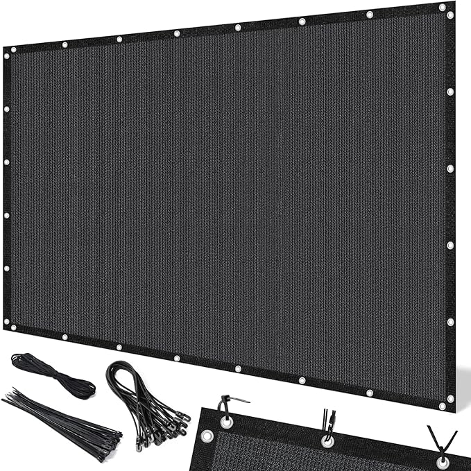 Artpuch 90% Sun Shade Cloth, 6 x 10 FT Pergola Shade Cover Canopy with Grommets, Sun Screen Fabric Tarp for Patio, Outdoor, Garden, Backyard, Dark Grey