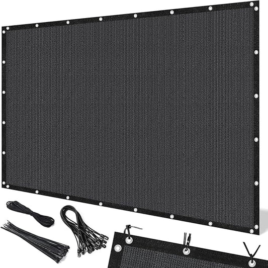 Artpuch 90% Sun Shade Cloth, 6 x 10 FT Pergola Shade Cover Canopy with Grommets, Sun Screen Fabric Tarp for Patio, Outdoor, Garden, Backyard, Dark Grey