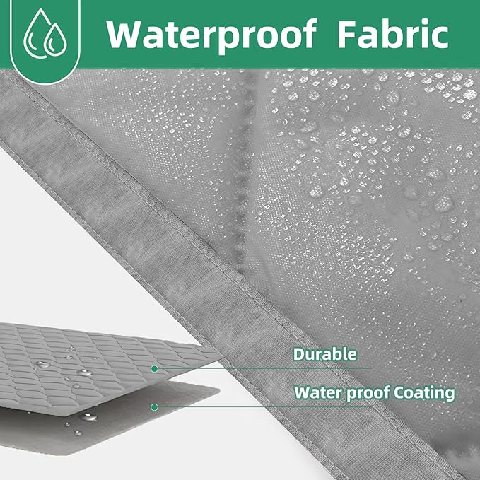 Insulated Door Curtain, 36"x82", Gray - Magnetic Thermal Cover for Winter, Blocks Cold Drafts, Multi-Layer Oxford Fabric, Magnetic Fastening