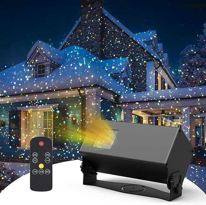 AIRIVO Outdoor Laser Lights Projector, 5 Color Motion Firefly Lights Star Show Projection Light, Christmas Projector Light with Remote Control for Holidays Halloween Decoration Home, Garden, Patio