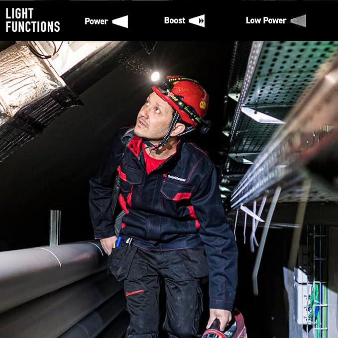 Ledlenser, H7R Work Rechargeable Headlamp, High Power LED,1000 Lumens, Advanced Focus System, Constant Light Output, Bright, Dimmable, Magnetic Charge System, Dustproof, Waterproof, Rubber Covers