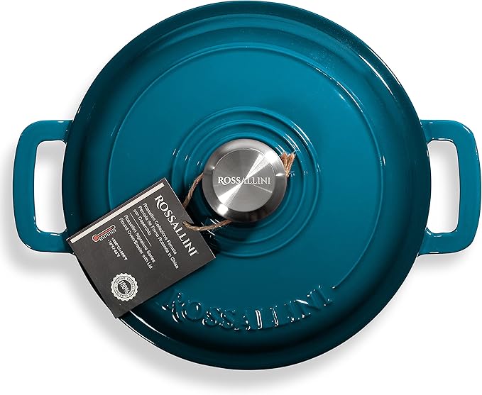 Enameled Cast Iron Round Dutch Oven - Parent (7.4Q (7L), Ocean Blue)