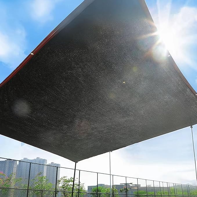 winemana Black Shade Cloth 40%, 5x10 FT Mesh Tarp - Garden Shade for Greenhouse, Patio, Vegetables, Plants Cover and Chicken Coops, Sun Shade Net for Outdoor Protection with Reinforced Grommets