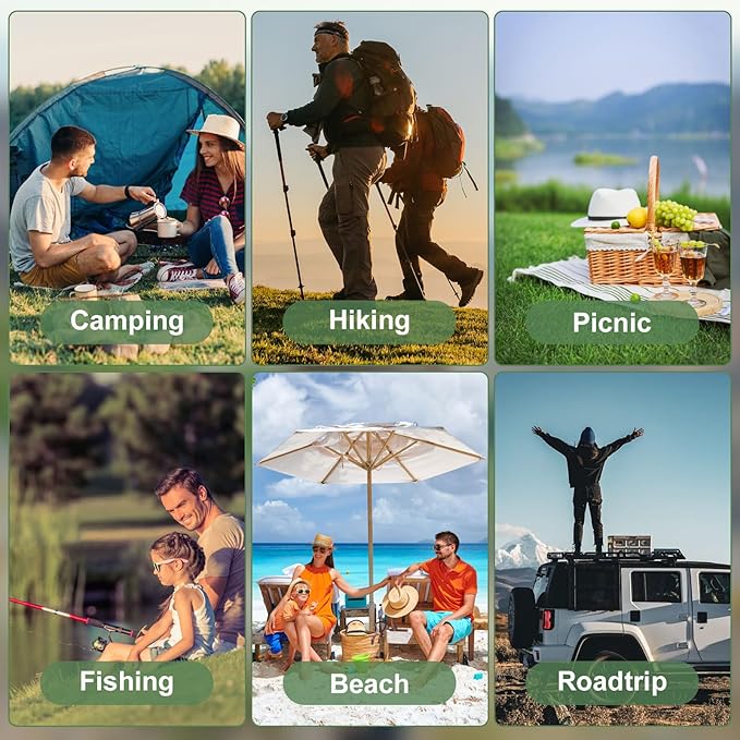 Camping Sleeping Pad with Pillow: Extra Thick 4.7 Inch Ultralight Self Inflating Air Mat, Connectable 50D Insulated Sleep Mattress for Backpacking, Camp, Hiking, Tent (Olive Green)