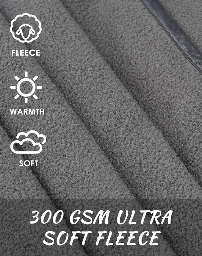 DUKUSEEK Hooded Stadium Blanket, Waterproof Windproof Outdoor Fleece Blanket - Large (79x56), Portable, Wearable, Warm for Outdoor Camping, Picnic, Stadium, Sports, Beach, Concerts, Car, Dogs…