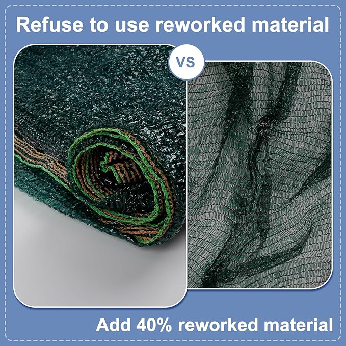 LOVE STORY 10x20FT 55% Green Shade Cloth Sun Shade Net UV Resistant Mesh Tarp Plant Cover Sunblock Net for Garden,Greenhouse,Vegetables,Flowers