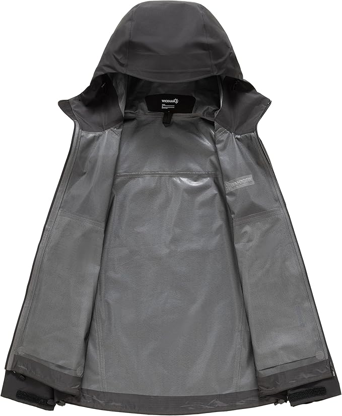 WICKHAM Men's High-performance Rain Jacket Outdoor Waterproof Windproof Coat fully Sealed Seams Shell for Expedition,Golf