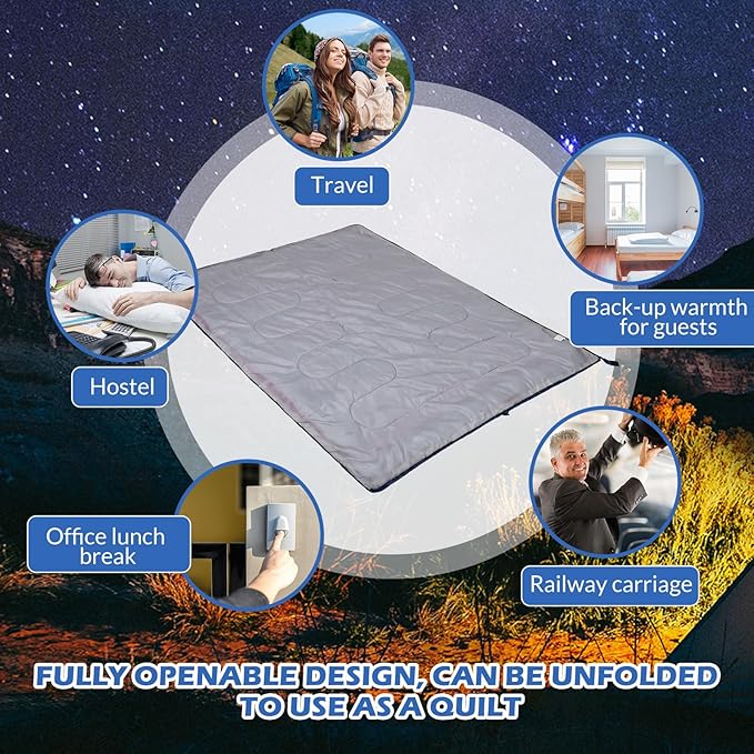 Macarrie 12 Pack Camping Sleeping Bags for Adults Bulk Cold Weather Kids Sleeping Bag for Homeless Lightweight Waterproof Compression Sack for Backpacking Traveling Hiking Outdoor