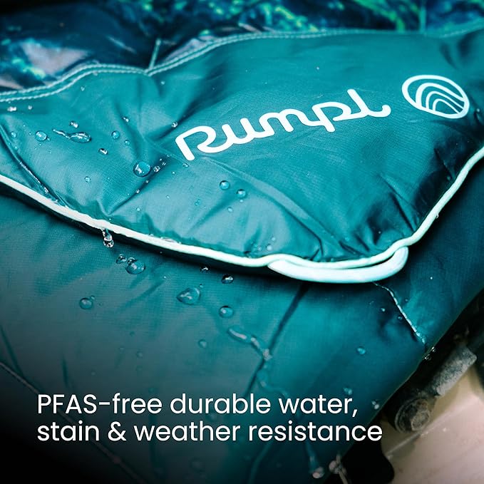 Rumpl Original Puffy Blanket - Warm, Water-Resistant Camping Blanket with 100% Recycled Synthetic Insulation, 52"x75", Original Puffy V2, Geo Fresh
