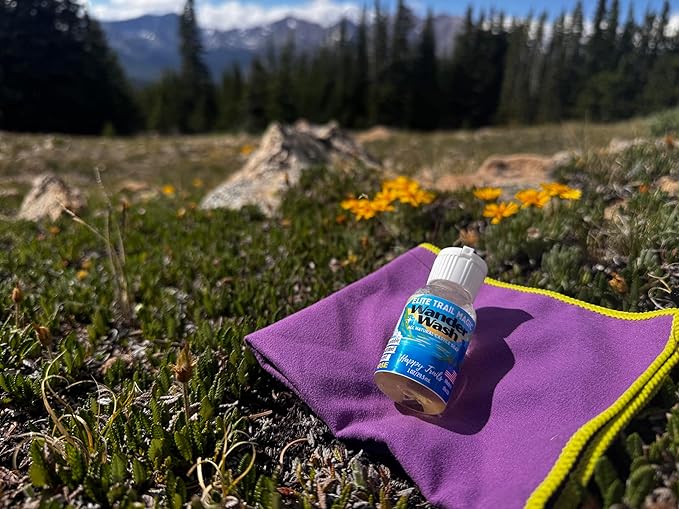 Elite Trail Magic- Wander Wash Biodegradable Castile Soap – Ultralight 1 oz Concentrated Liquid Soap for Camping, Travel & Backpacking – All Purpose, Unscented, Made in USA