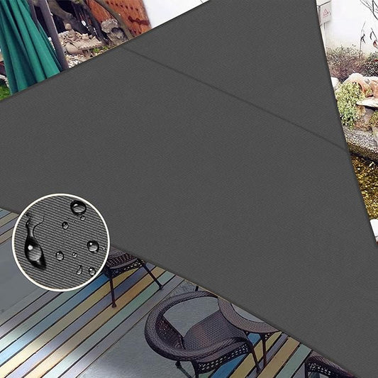 LOVE STORY Waterproof 10'x10'x14' Triangle Dark Grey Sun Shade Sail Cannoy UV Resistant for Outdoor Patio Garden Backyard (We Make Custom Size)