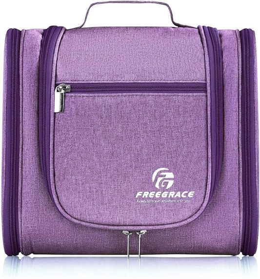 Hanging Toiletry Bag Extra Large Capacity | Premium Travel Organizer Bags For Men And Women | Durable Waterproof Nylon Bathroom, Shower, Makeup Bag For Toiletries, Cosmetics, Brushes