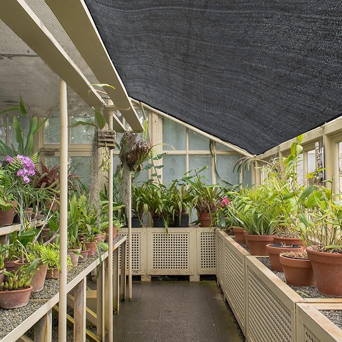 70% Garden Shade Cloth, 10x12FT HDPE Mesh Tarp with Upgraded Grommets, UV-Resistant Outdoor Sun Shades for Greenhouse, Garden, Patio Plants, Pergola