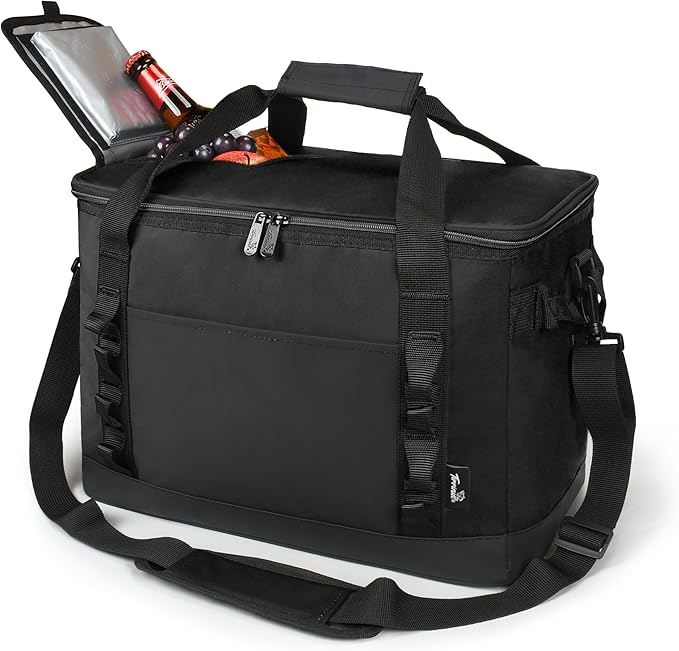 Tirrinia Large Cooler Bag Insulated, 48 Cans Leakproof Soft Camping Coolers, Portable Beach Cooler with Shoulder Strap for Picnic, Beach, Travel Road Trip