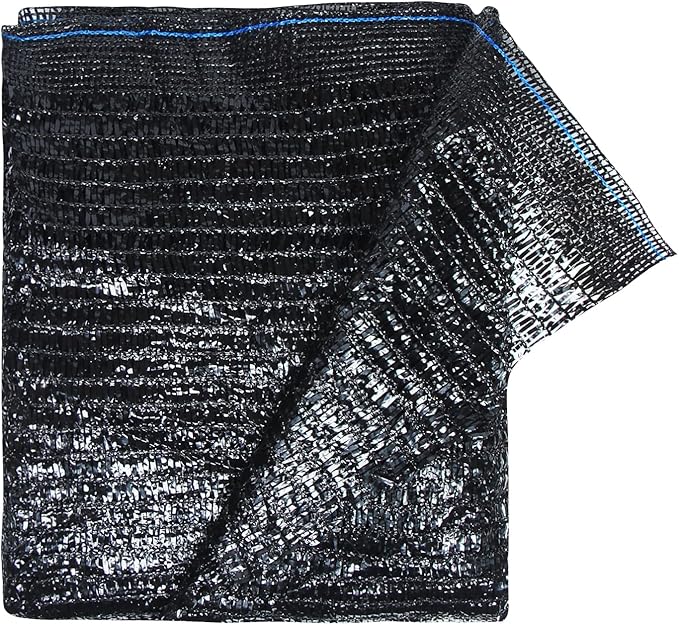 50% Shade Cloth, 6.5x10FT Black Sun Shade Cover for Plants, Garden, Greenhouse, Patio, Chicken Coop