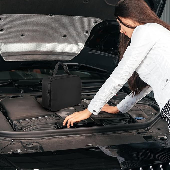 Battery Tender Junior 12V 750mA Charger Carrying Case - Waterproof Battery Charger Protective Storage Holder Organizer with Accessory Pocket