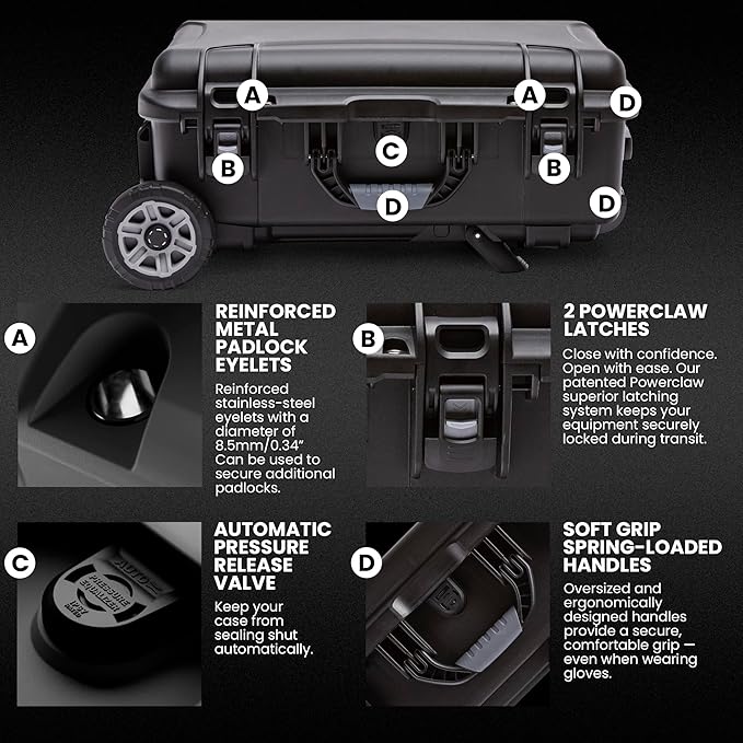 NANUK Trail 30 – 28.5L (7.5-Gallon) Waterproof Storage Box – Wheeled and Modular Cargo Case for Camping, Fishing, Hunting & Outdoor Storage - Dustproof and Impact Resistant (22" x 14" x 9") – Black