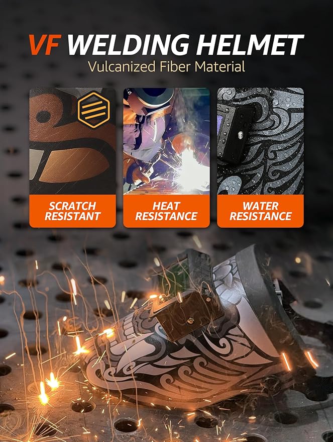 Auto Darkening Welding Helmet - Lightweight, Shade #3/11, with Bag (Black)